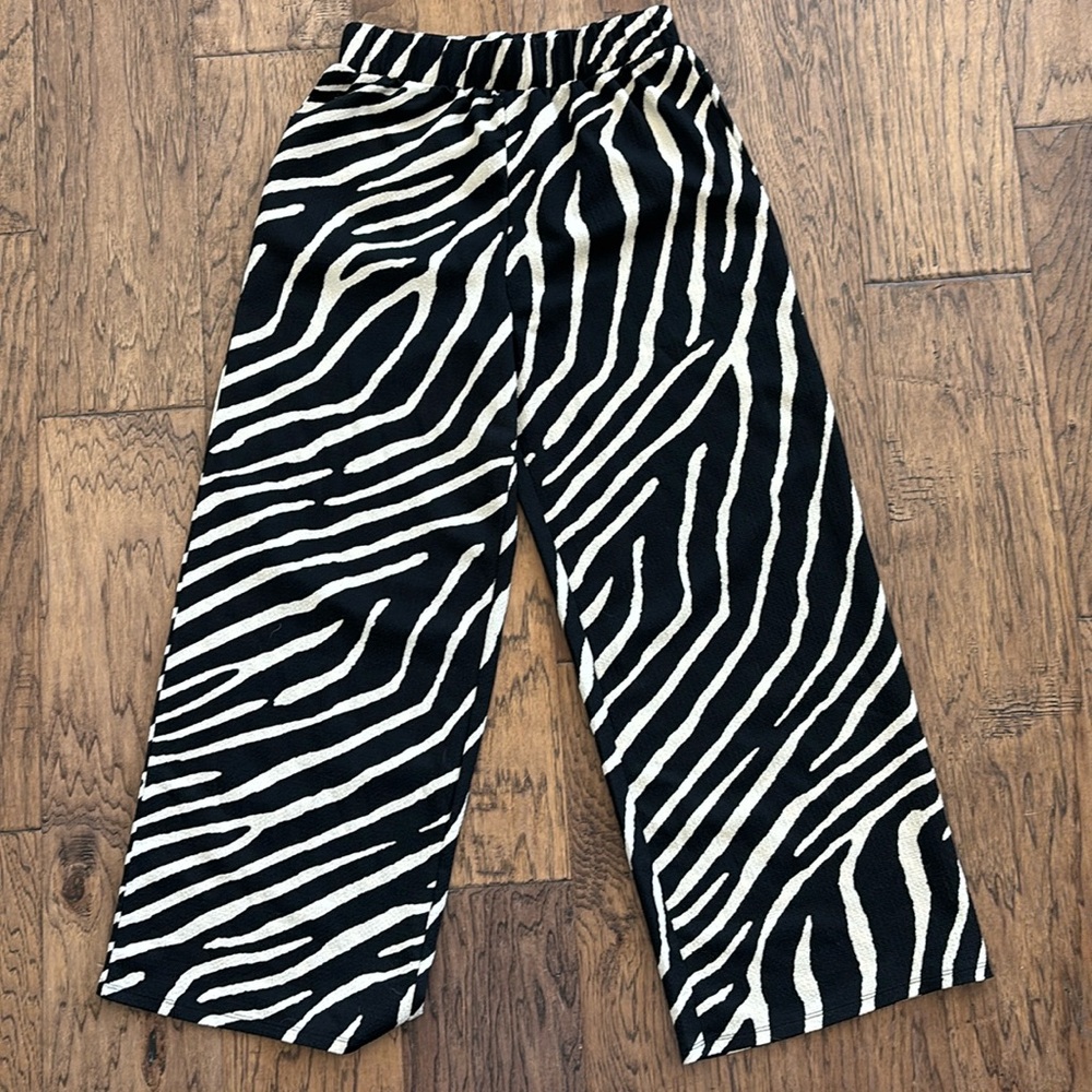 Zebra Print, Wide-Leg Pant